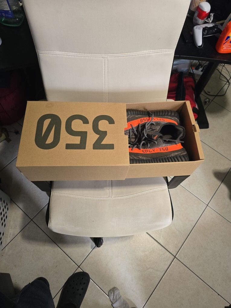 Yzy 350 V2 Color Orange Grey Size 10 1/2