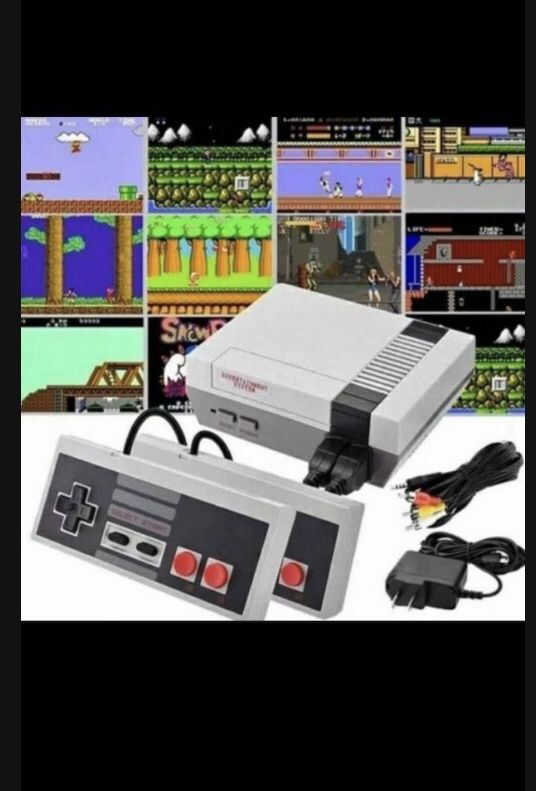 Classic Retro Game Console, Mini Retro Video Game System Built-in 620 Games, 8-Bit Video Game Console With 2 Controller, Old School Gaming System