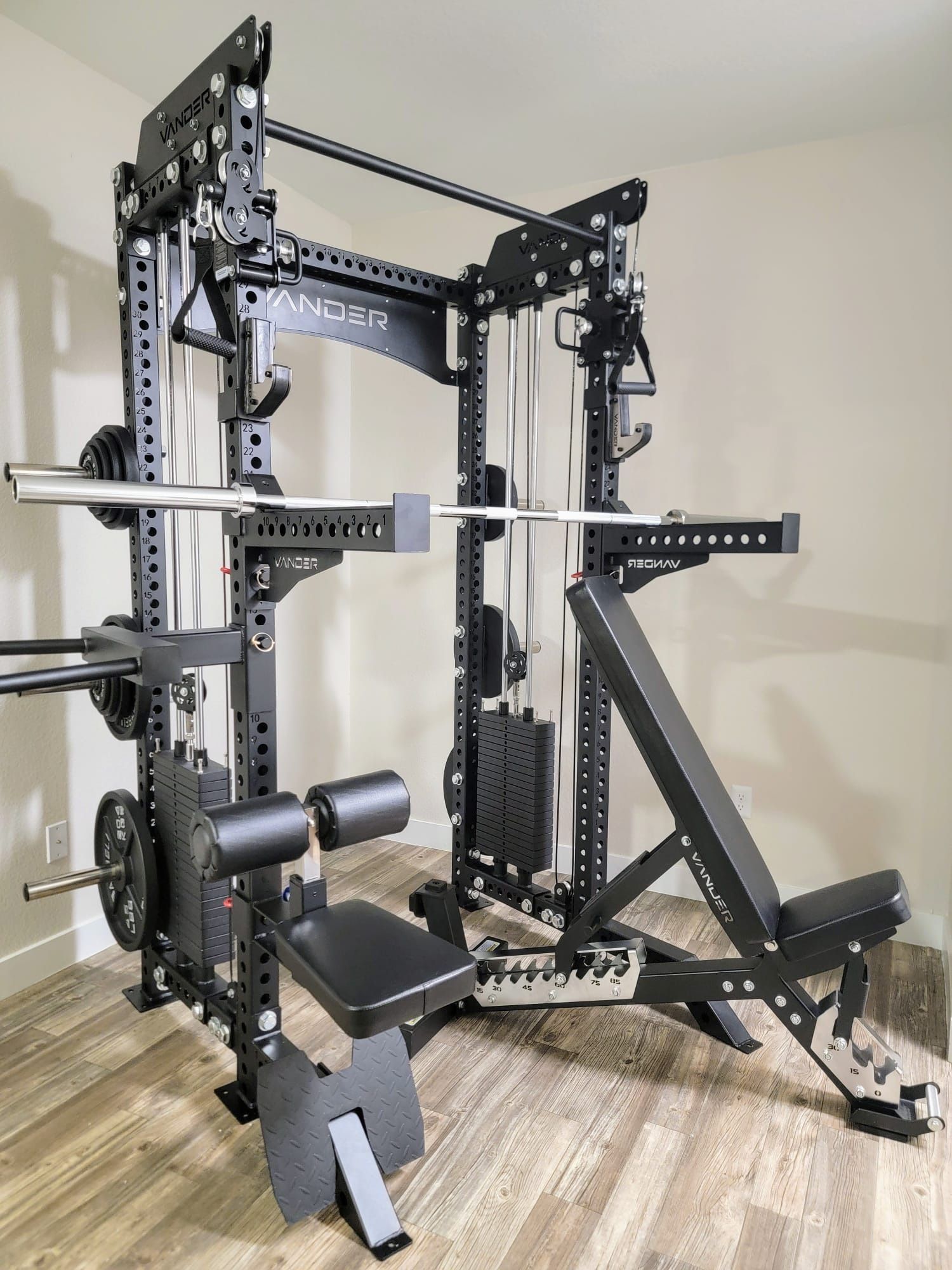 Brand New - VANDER F16 - 400lbs Stack Total + 290lbs Olympic Weight Set + Commercial Bench - Functional Trainer - Free Delivery & Assembly