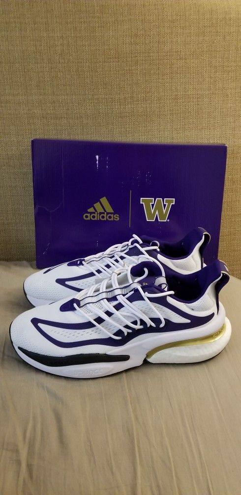 Men Adidas Washington Alphaboost V1 Washington Huskies