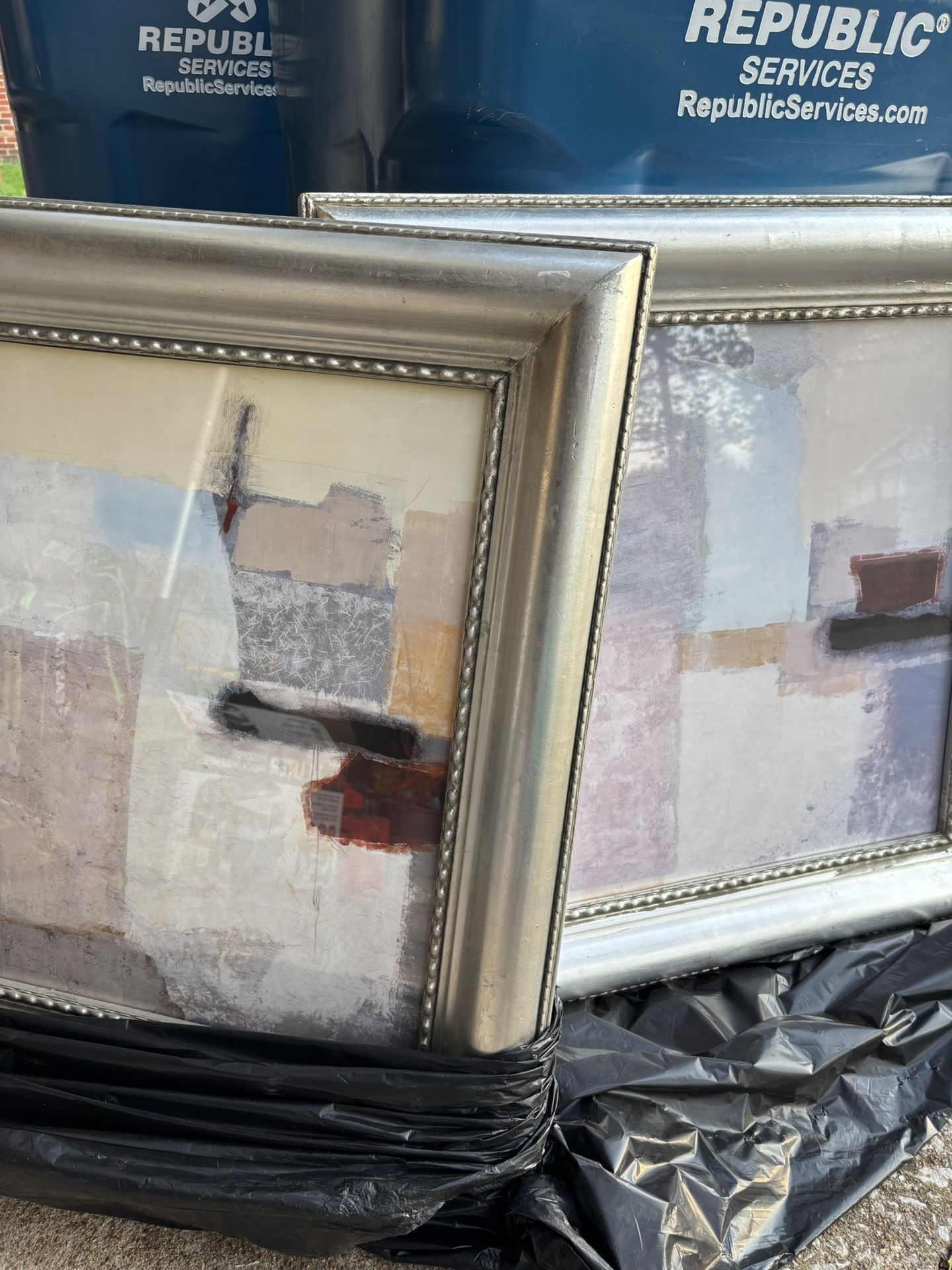 Large Heavy Art On Square Picture Lot