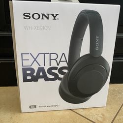 Sony WH-XB910N Extra Bass Bluetooth Wireless Noise Cancelling Headphones - Black