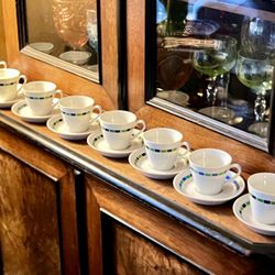 MCM Porcelain Demitasse Cup & Saucer