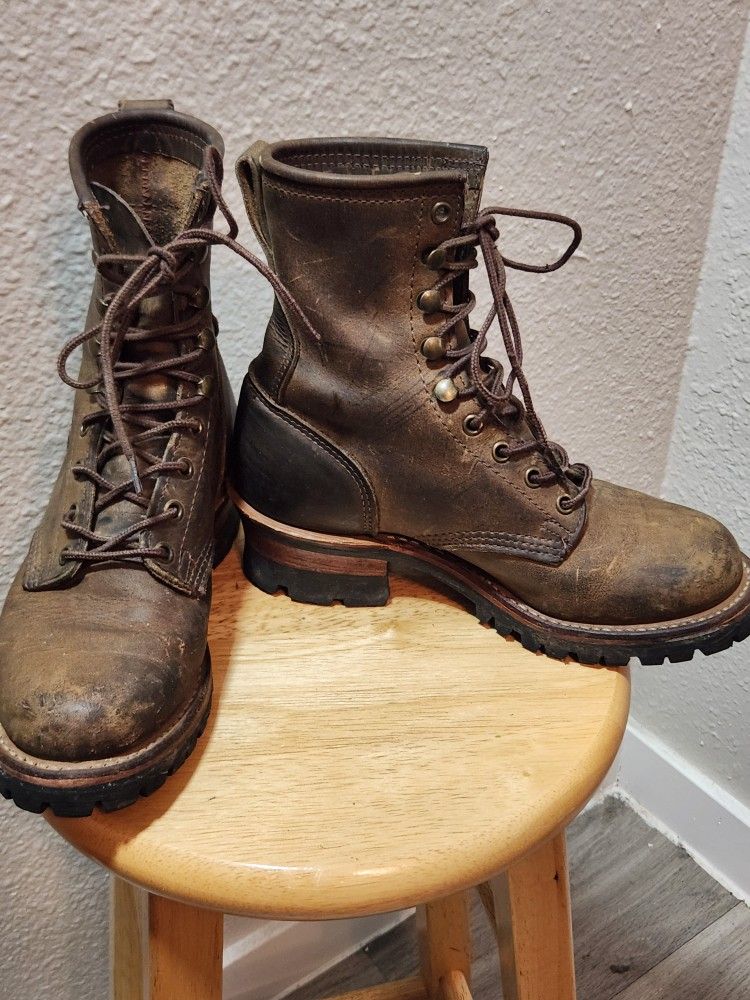 Frye Women’s Leather Logger Boots-7.5