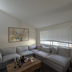 Living Spaces - Utopia 3 Piece Sectional - Gray