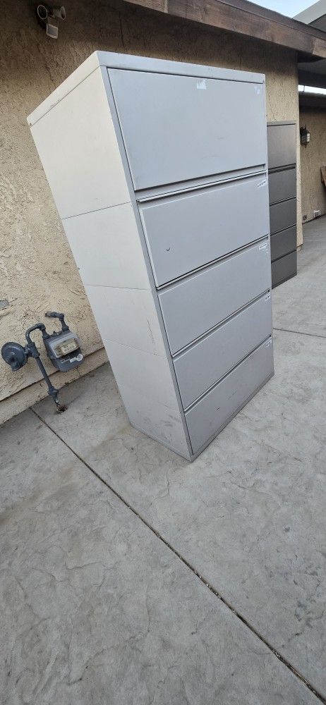 Beige Metal Filing Cabinet