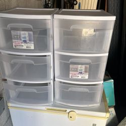 Pair Of 3 Drawer Storage Containers