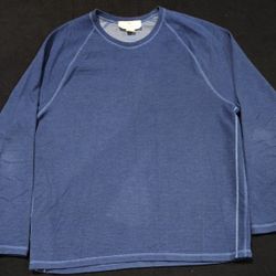 Tommy Bahama Sweatshirt Mens XL Blue Reversible Long Sleeve Round Neck