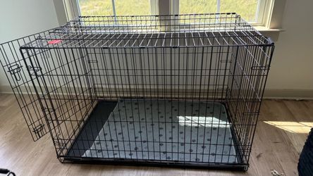Crate with Tray XLarge Black Wire Dog