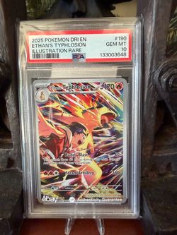 2025 Pokemon Illustration Rare Ethan’s Typhlosion #190 PSA 10