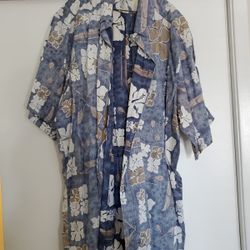 Go Barefoot Hawaiian Shirt 100% Cotton XXL