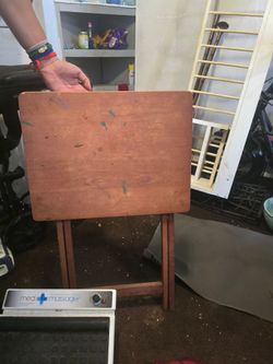 Wooden serving table