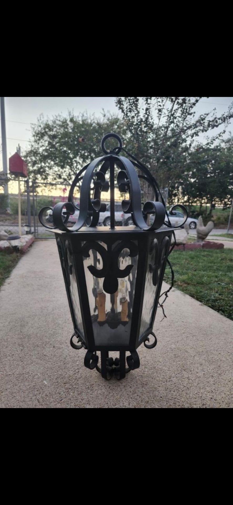 Indoor Or Outdoor Light Fixtures Antique Style Heavy Duty Metal  Will look Great On Your Home $125.00 Each