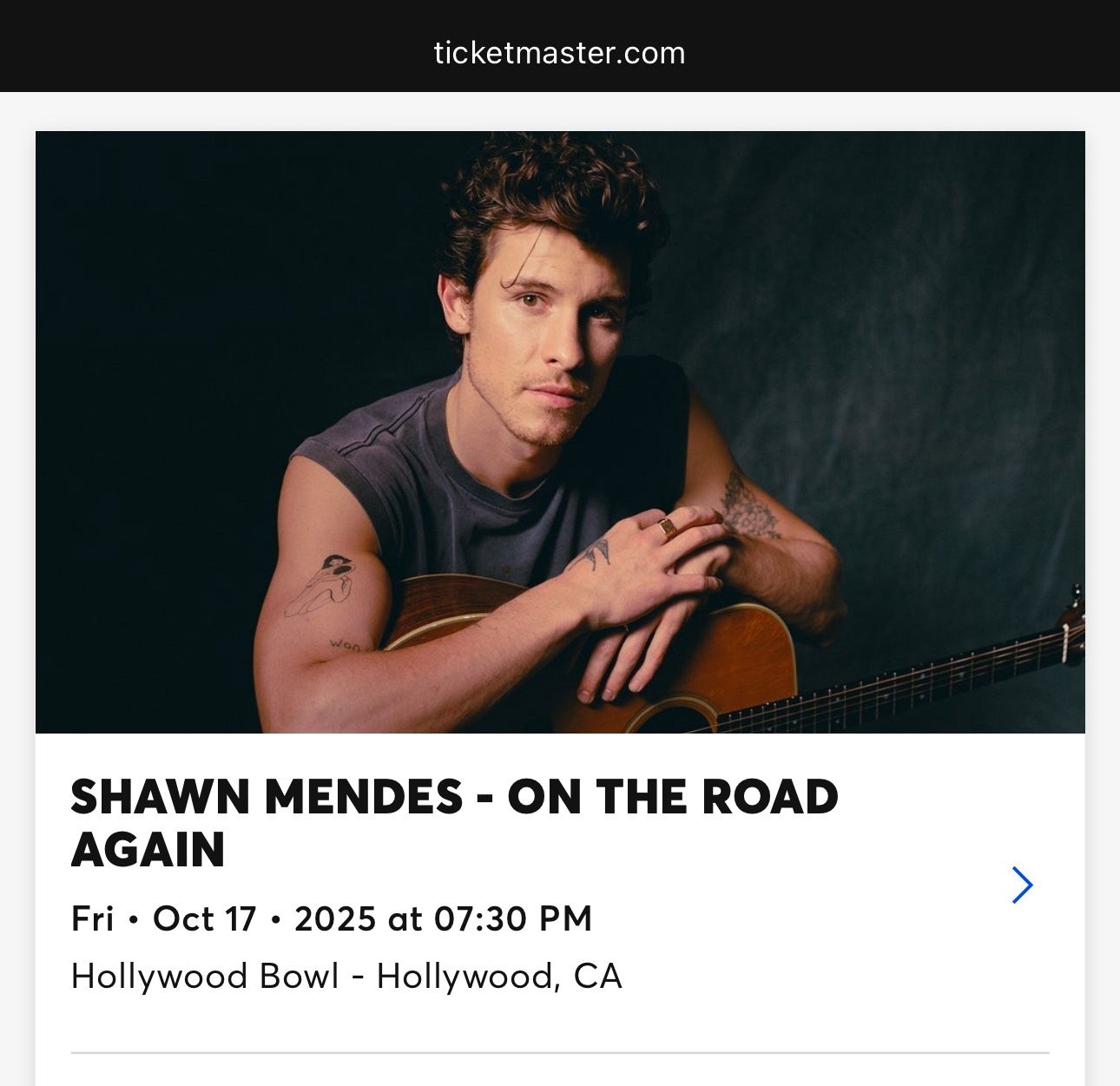 Shawn Mendes Concert tix