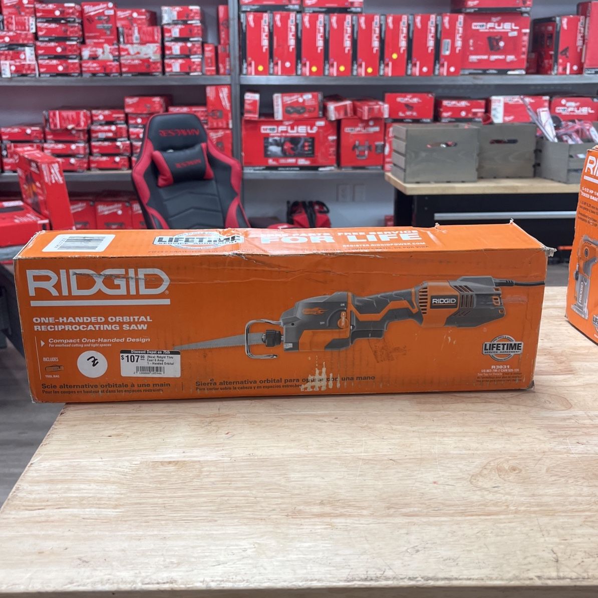 RIDGID Thru Cool 6 Amp Corded 1-Handed Orbital Reciprocating Saw Kit