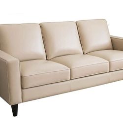 Leather Sofa Cream 