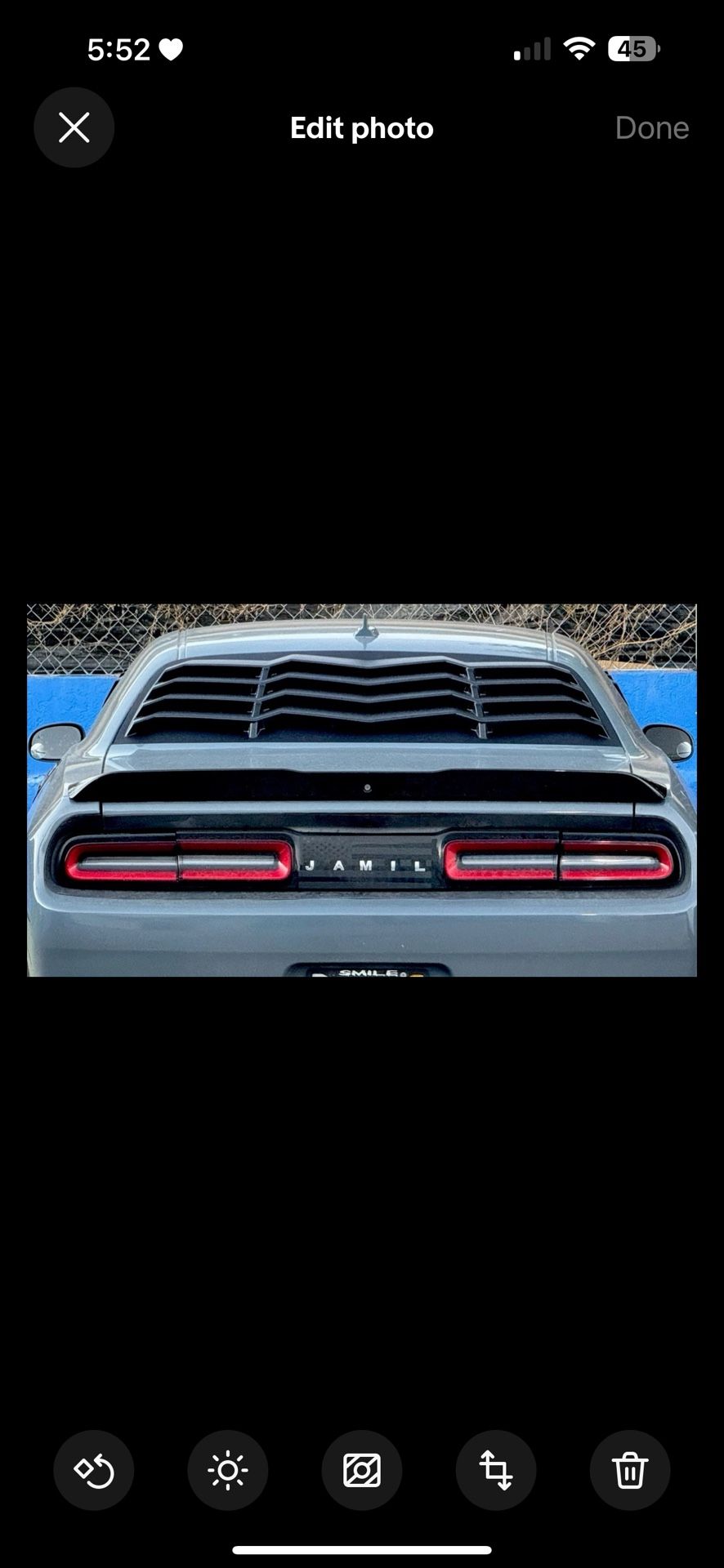 For 2008-2021 Dodge Challenger Rear Window Louvers Scoops Windshield Matte Black