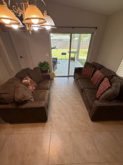 Suede Coffee Sofa Set