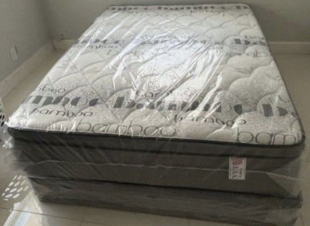 NEW MATTRESS QUEEN SIZE PILLOWTOP WITH BOX SPRING 🚚🚚🚚