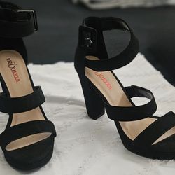 Black High Heel Sandals