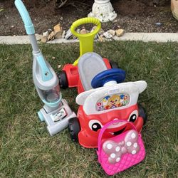 Fisher-Price Ride-On Car Toy Vacuum & Purse