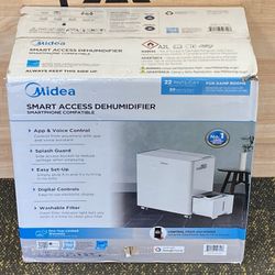 MIDEA MAD22S1AWWT 22 Pint, For Basements and Rooms Up To 1,500 Sq Ft, Wi-Fi and Alexa, White NEW