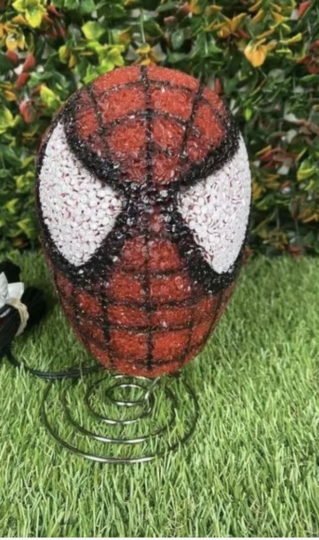 Marvel Spider-Man Head LAMP Nightlight Spiral Wire Base SPIDERMAN Avenger