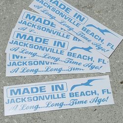Made In Jacksonville Beach Bumper Sticker
