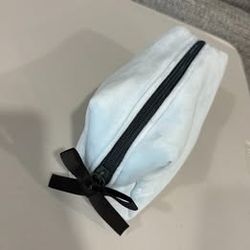 Light Blue Velvet Cosmetic & Makeup Bag
