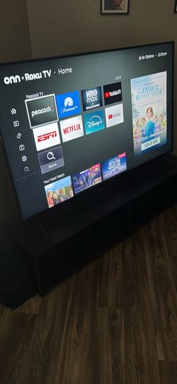65” onn TV and Shelf