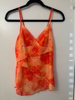 Orange Vintage Top- M/L