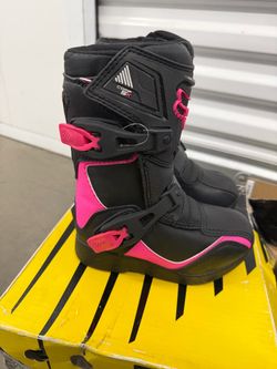 NWB Fox Racing Kids Comp 5K Boots Motocross Protective Size k12 k 12 Pink