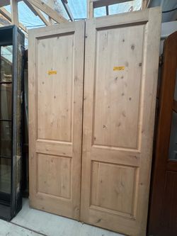 Pair of Solid Wood Interior Doors 64x96