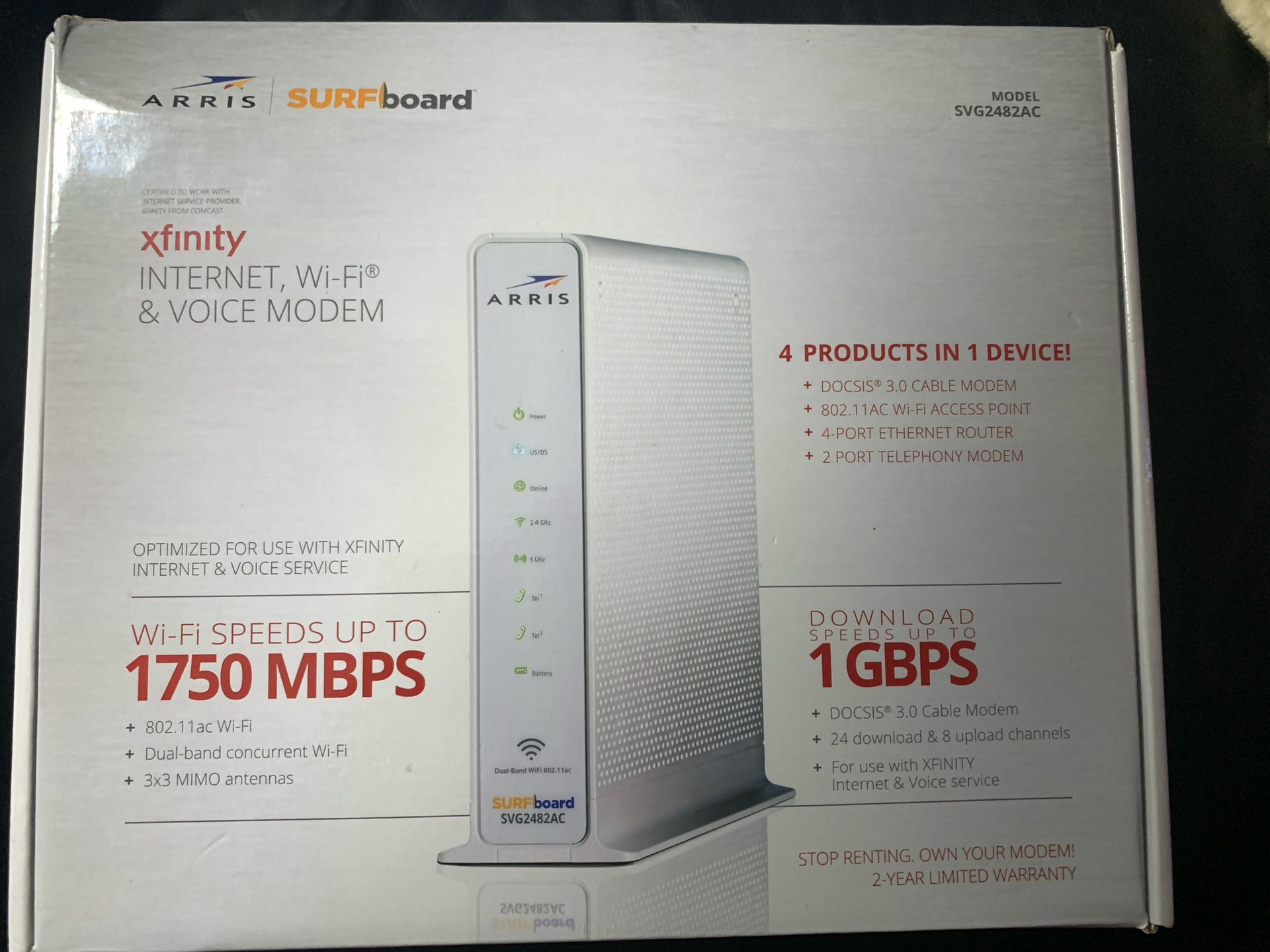 Arris Surfboard Modem For Comcast/Xfinity