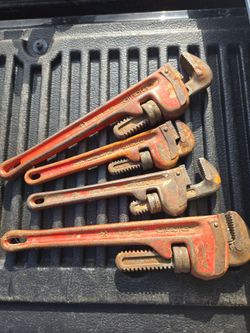 4 ridgid pipe wrenches
