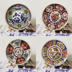 Vintage Imari JAPAN Hanging Plates – Set of 4 Designs
