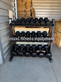 NEW DUMBBELLS 5-50 WITH RACK