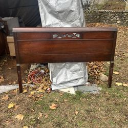 Solid Wood Headboard Footboard Full Bed Frame Vintage
