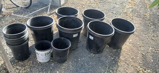 Plastic pots for plants