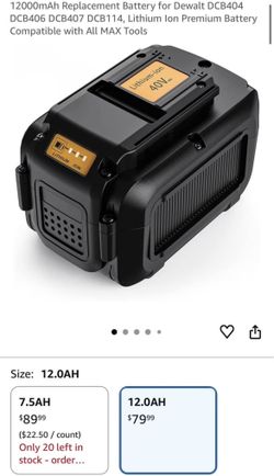 NEW DEWALT  40V MAX LITHIUM-ION BATTERY
