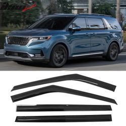 Fits 2022-2026 Kia Carnival Mugen Style Window Visors Deflector Smoke Acrylic 4PCS