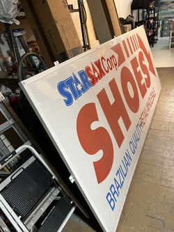 Free , Sign , Cartel , 120x48 Inches Metal And Aluminum 