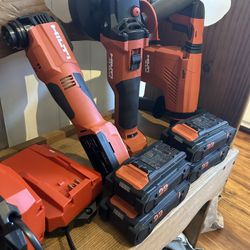 Hilti 22v Tools, Batteries, Chargers