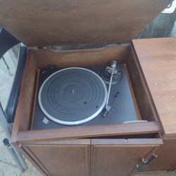 Stereo System in Cabinet