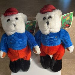 Vintage NEW OS Toy Works Handcrafted Xmas Plush Soldier Bear w/Tags. Made In San Antonio TX 