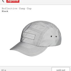 Supreme Reflective Camp Cap SS20 Black