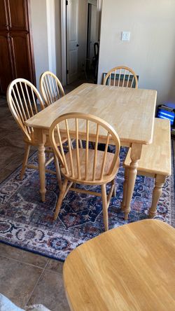 Dining Set Complete with Two Barstools, Mikasa storage stand, and like new washable rug
