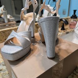 Platform Heels Chunky High Heels Square Toe Ankle Strap