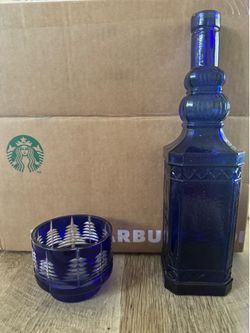 Blue glass decor