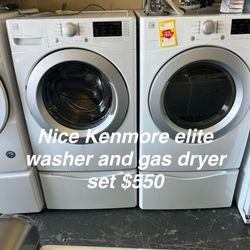 Nice Kenmore Élite Washer And Gas Dryer Set 